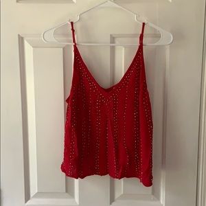 Red Free people tank top